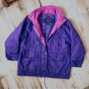 Pacific Trail vintage purple & pink lined ski, winter, trail, casual jacket. Med